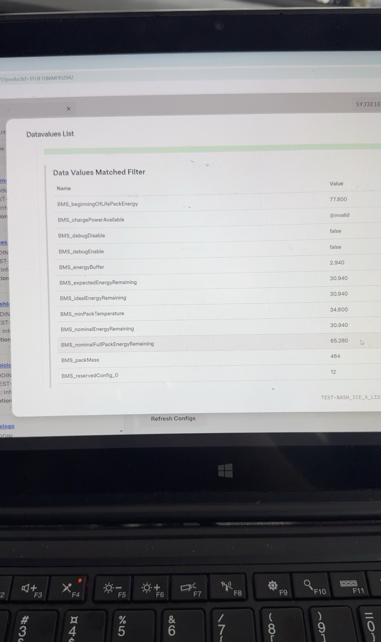 Diagnosticarea degradarii bateriei Tesla prin software-ul oficial Toolbox 3